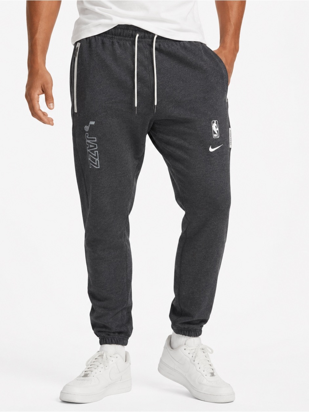 Nike NBA Utah Jazz Standard Issue Joggers Medium Athletic Sweatpants Gray EUC